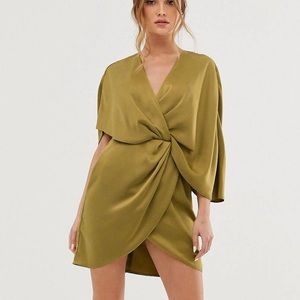ASOS kimono style olive dress